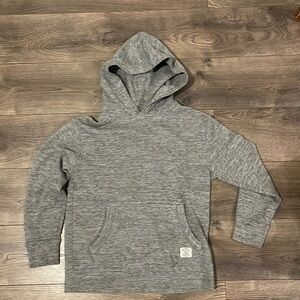 Gap Kids Heather Gray Waffle Hoodie Sweatshirt - Size M